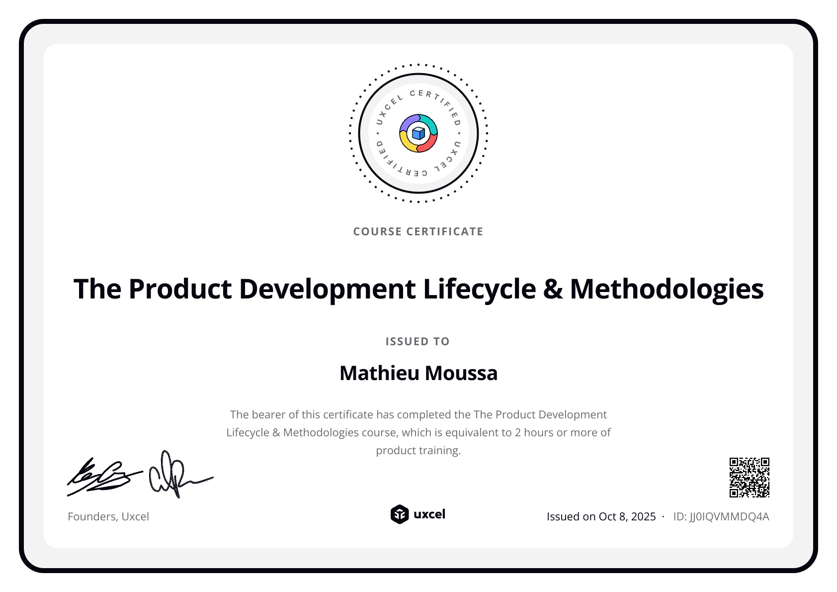 The Product Development Lifecycle & Methodologies Certificate